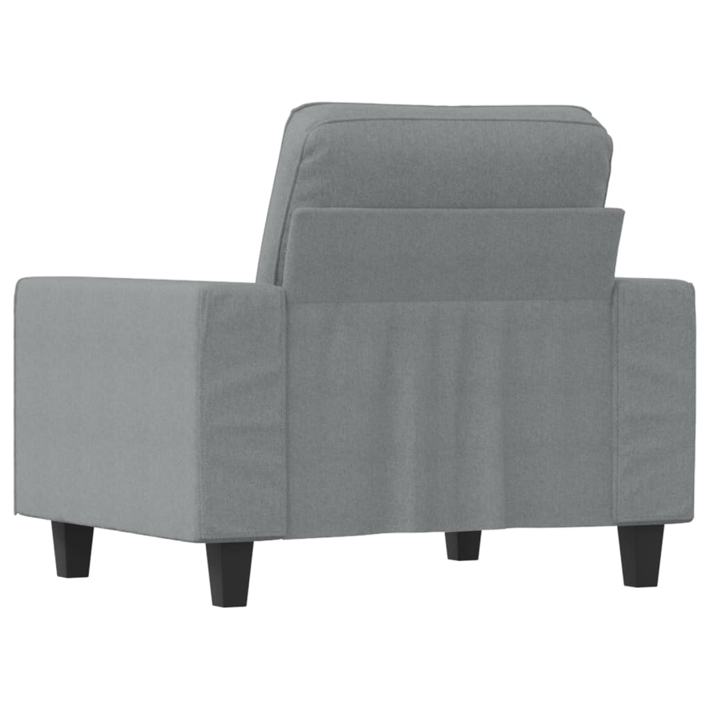vidaXL Fotoliu canapea, gri deschis, 60 cm, material textil