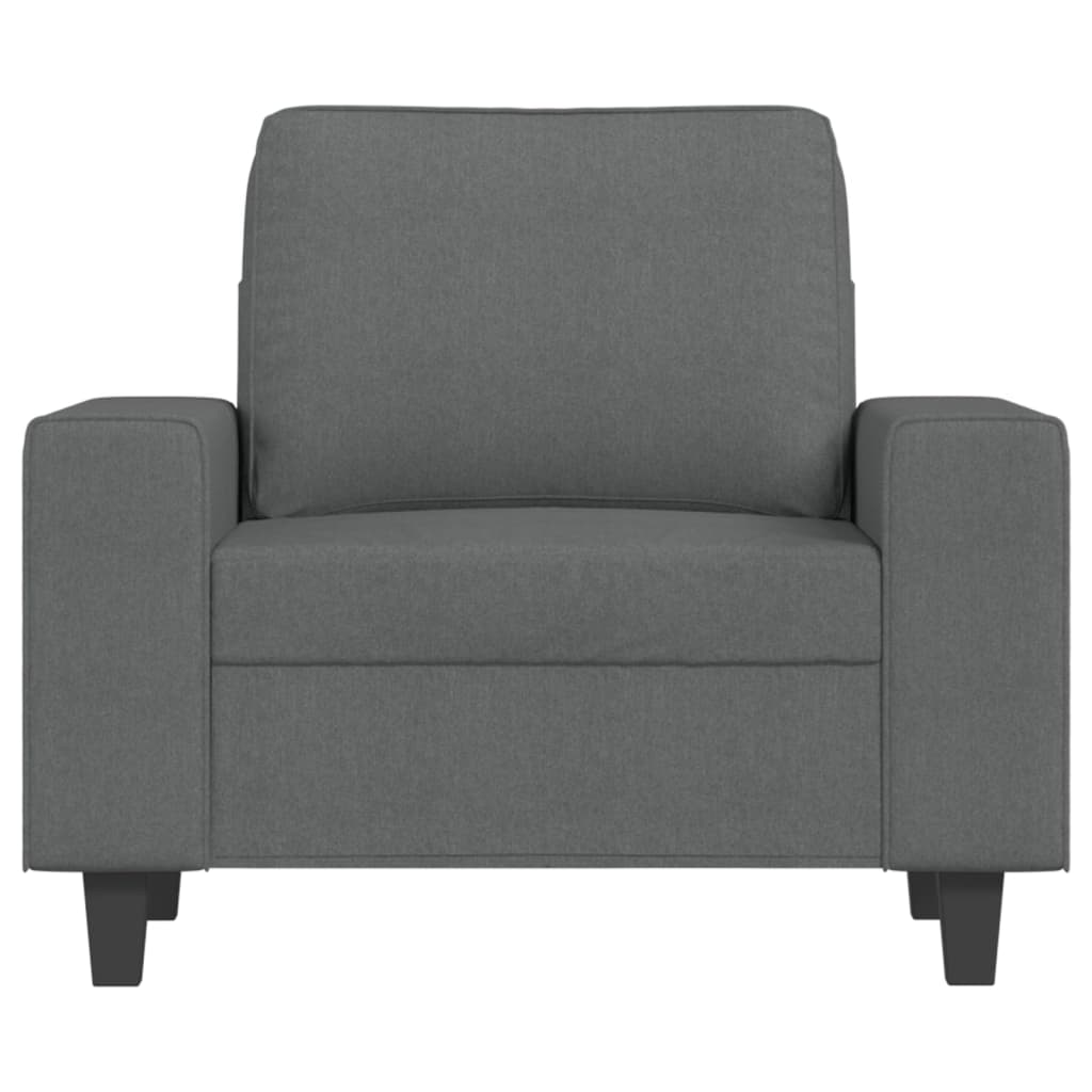 vidaXL Fotoliu canapea, gri închis, 60 cm, material textil