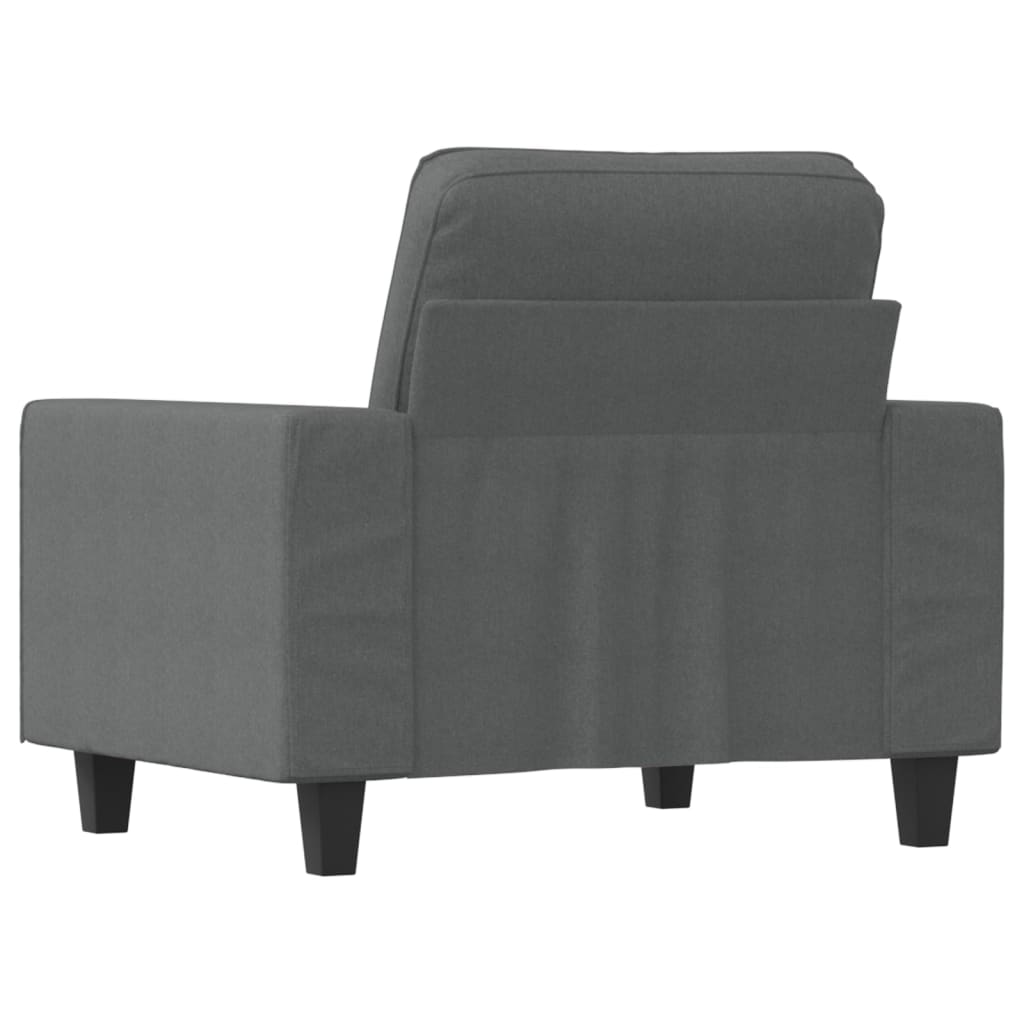 vidaXL Fotoliu canapea, gri închis, 60 cm, material textil