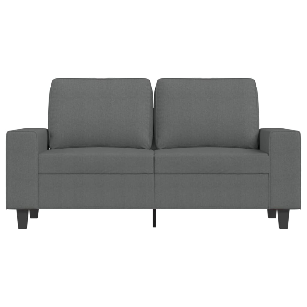 vidaXL Canapea cu 2 locuri, gri închis, 120 cm, material textil