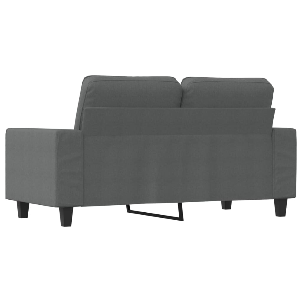 vidaXL Canapea cu 2 locuri, gri închis, 120 cm, material textil