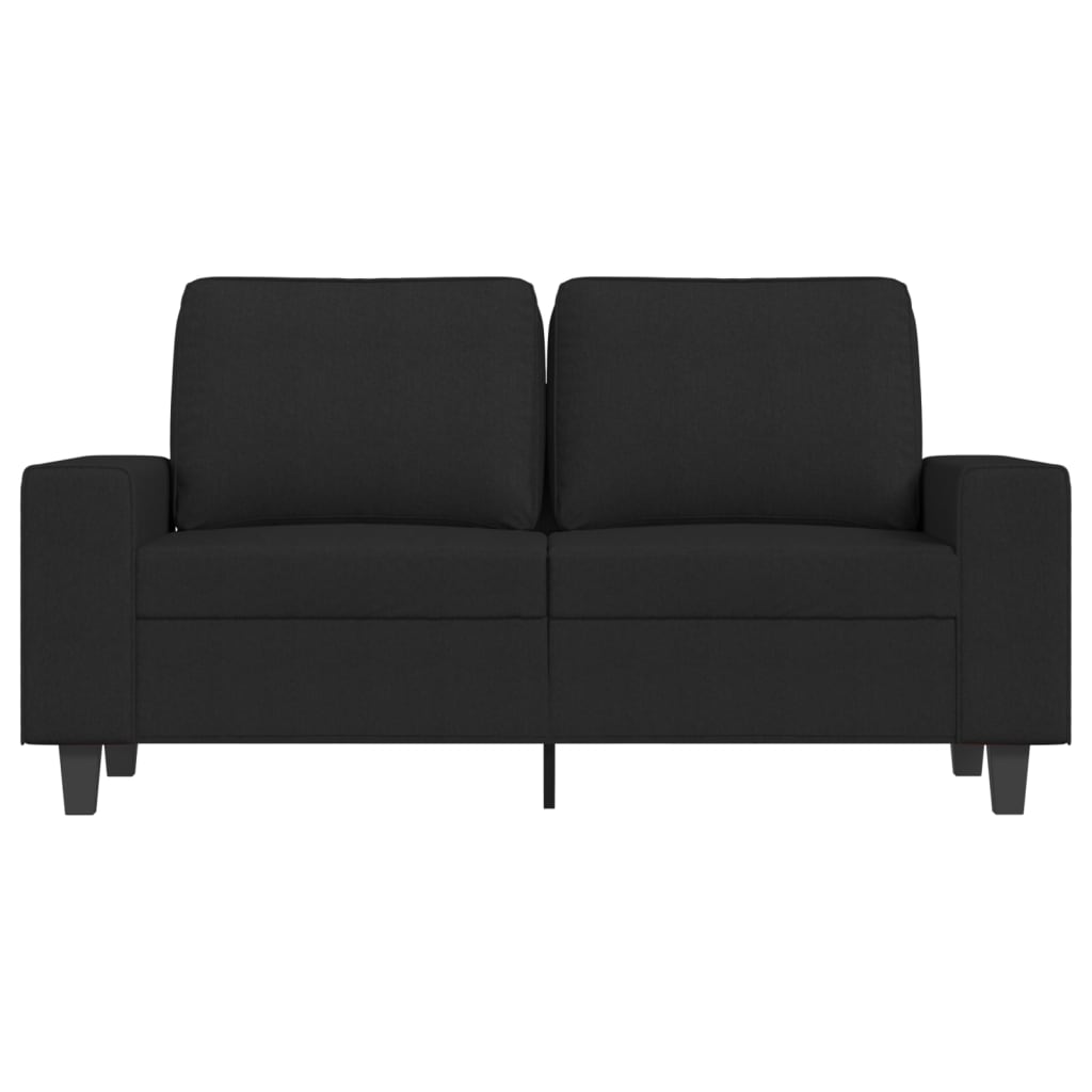 vidaXL Canapea cu 2 locuri, negru, 120 cm, material textil