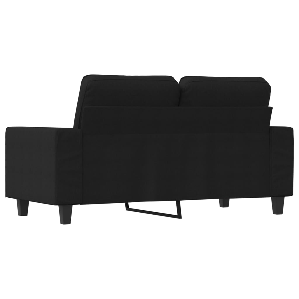 vidaXL Canapea cu 2 locuri, negru, 120 cm, material textil