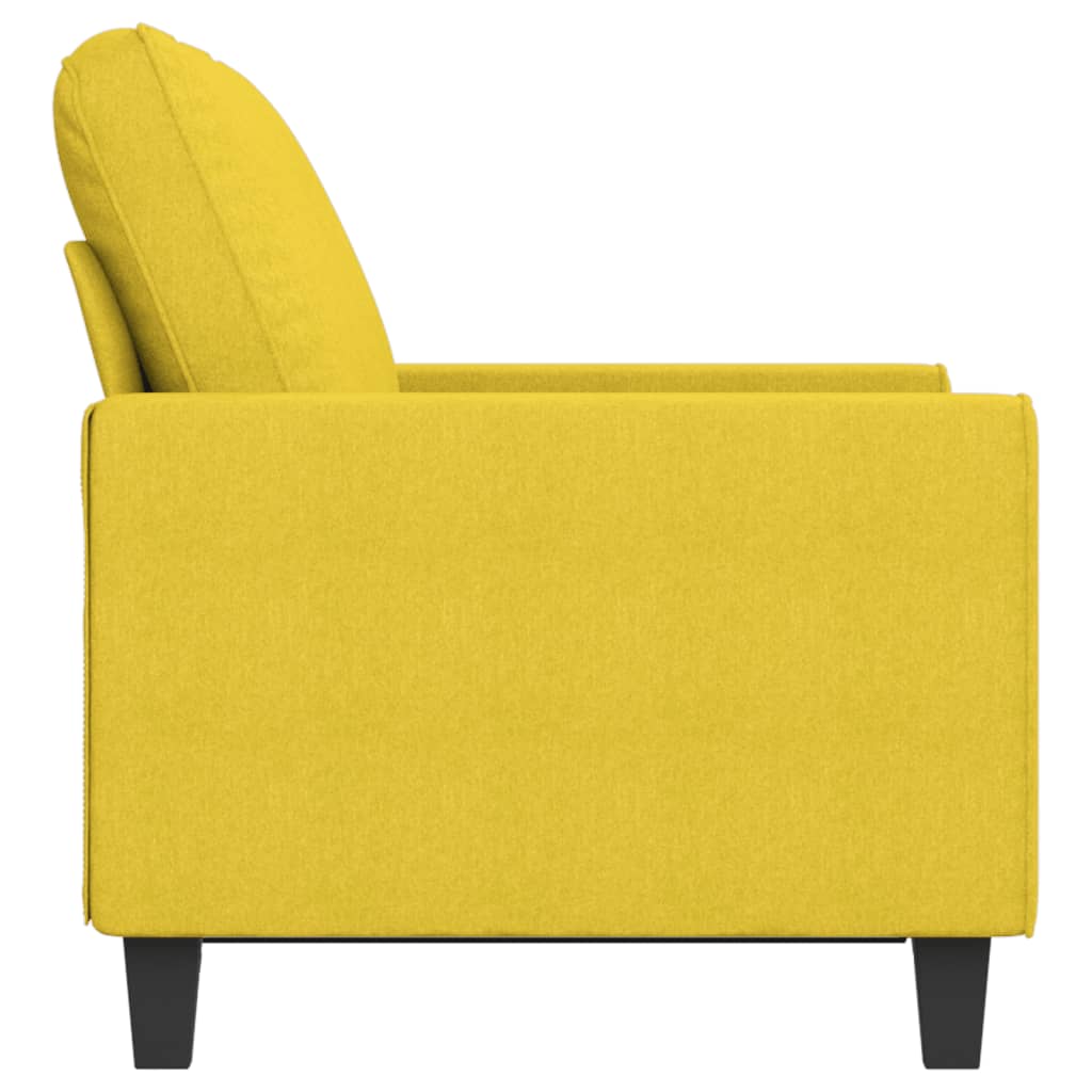 vidaXL Canapea cu 2 locuri, galben deschis, 120 cm, material textil vidaXL Canapea cu 2 locuri, galben deschis, 120 cm, material textil