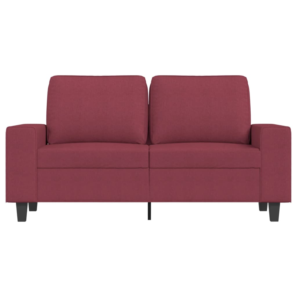 vidaXL Canapea cu 2 locuri, roșu vin, 120 cm, material textil