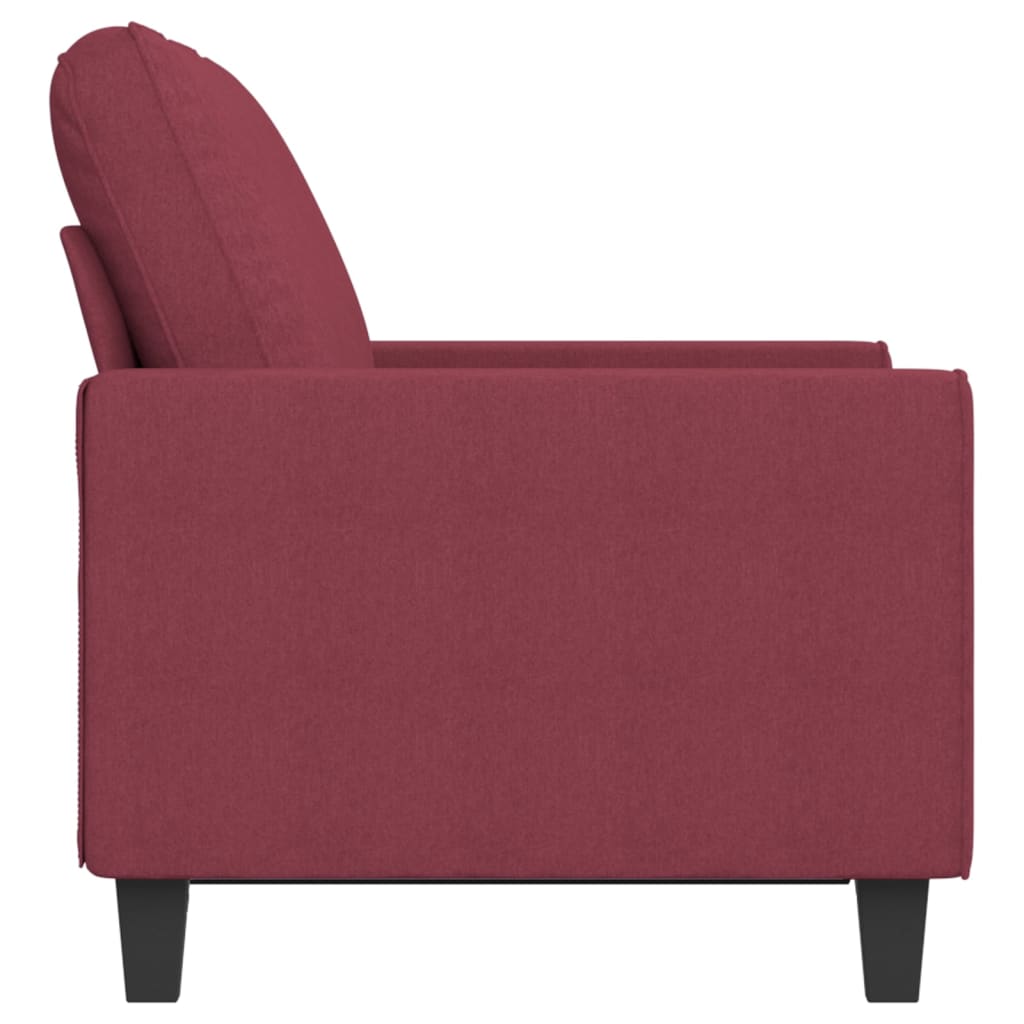 vidaXL Canapea cu 2 locuri, roșu vin, 120 cm, material textil