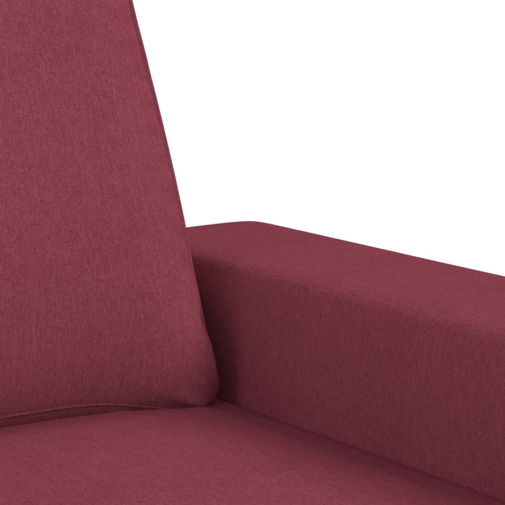 vidaXL Canapea cu 2 locuri, roșu vin, 120 cm, material textil