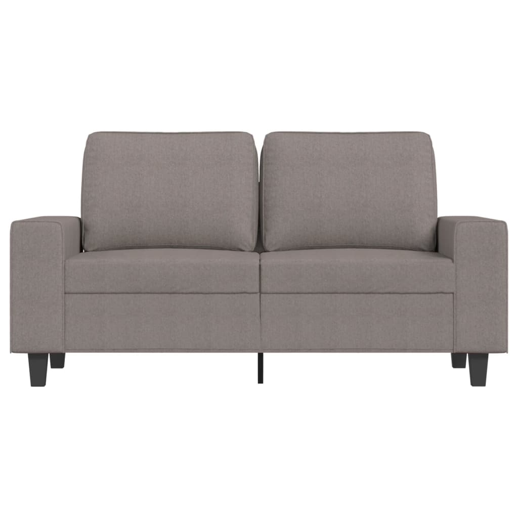 vidaXL Canapea cu 2 locuri, gri taupe, 120 cm, material textil