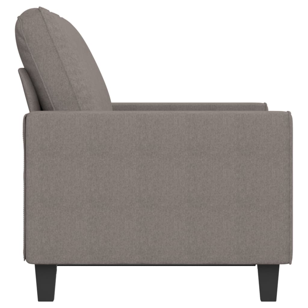vidaXL Canapea cu 2 locuri, gri taupe, 120 cm, material textil