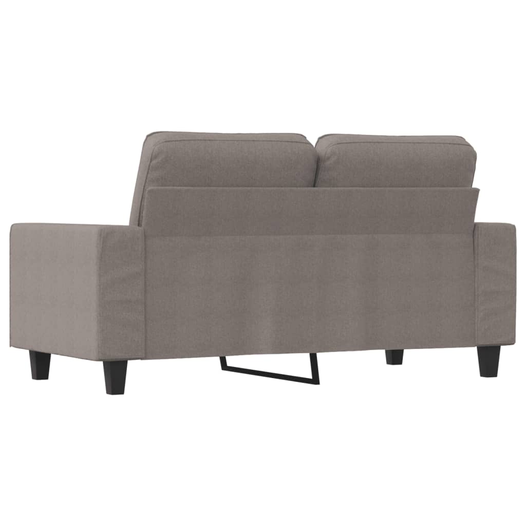 vidaXL Canapea cu 2 locuri, gri taupe, 120 cm, material textil