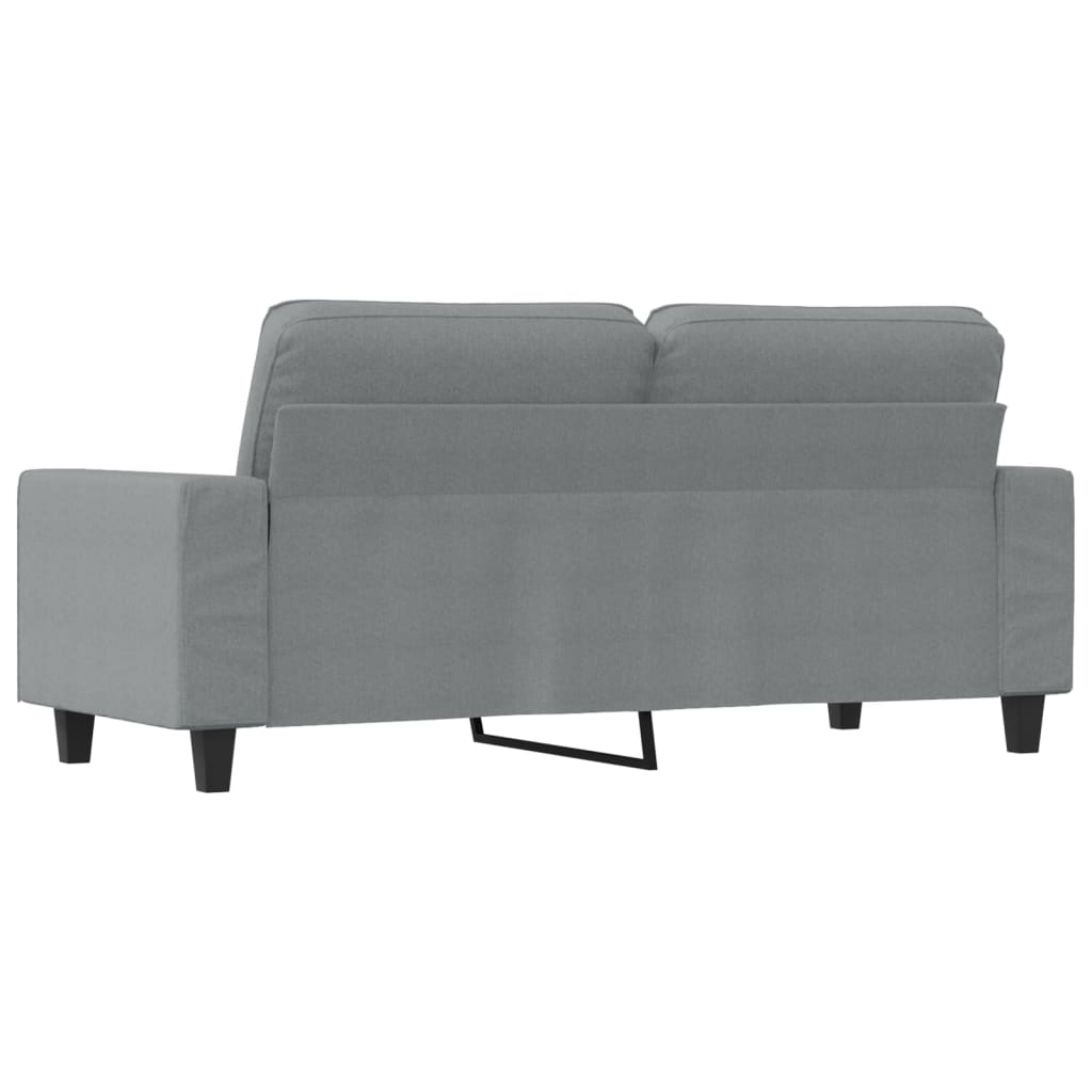vidaXL Canapea cu 2 locuri, gri deschis, 140 cm, material textil vidaXL Canapea cu 2 locuri, gri deschis, 140 cm, material textil