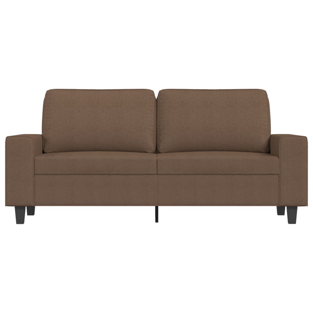 vidaXL Canapea cu 2 locuri, maro, 140 cm, material textil