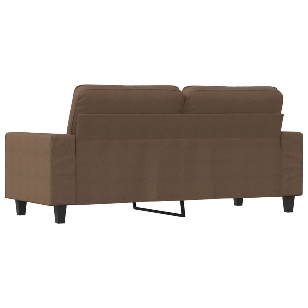 vidaXL Canapea cu 2 locuri, maro, 140 cm, material textil