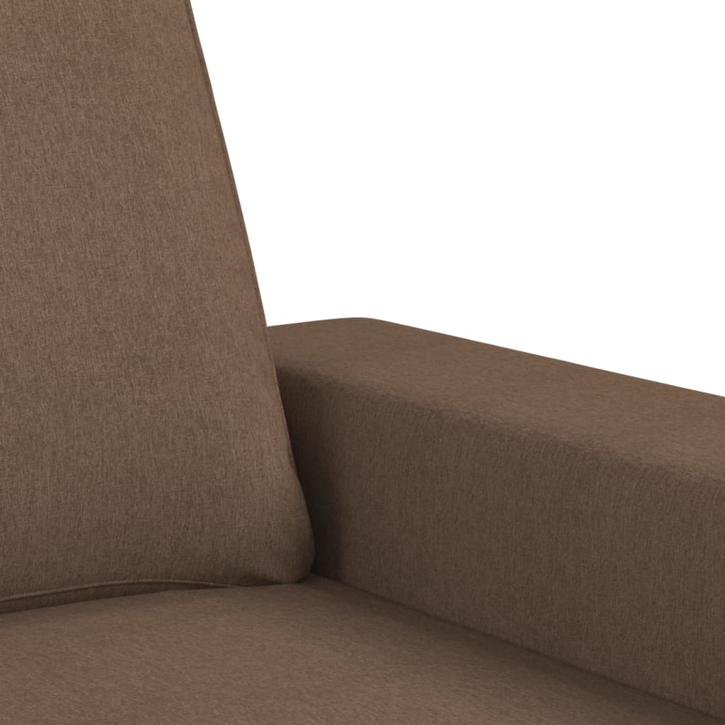 vidaXL Canapea cu 2 locuri, maro, 140 cm, material textil