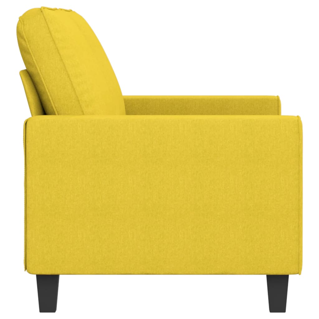 vidaXL Canapea cu 2 locuri, galben deschis, 140 cm, material textil vidaXL Canapea cu 2 locuri, galben deschis, 140 cm, material textil