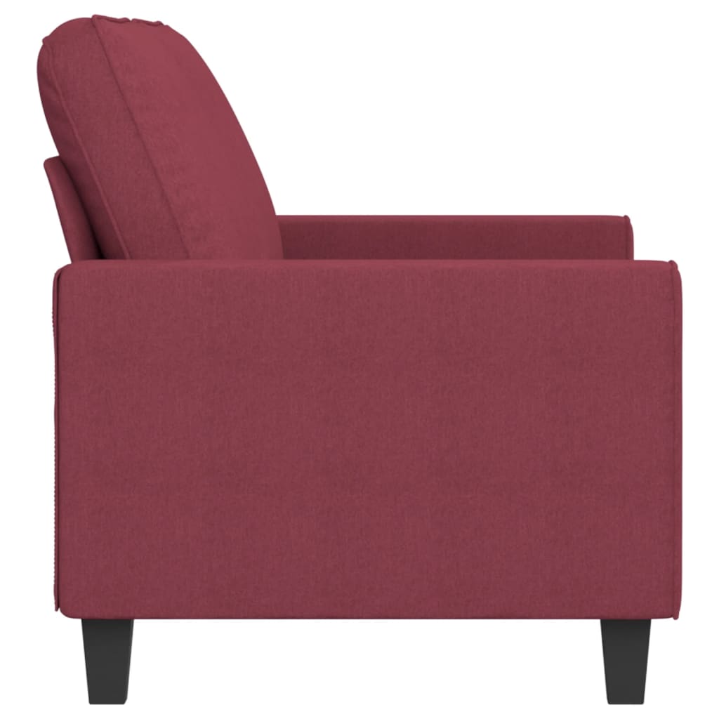 vidaXL Canapea cu 2 locuri, roșu vin, 140 cm, material textil