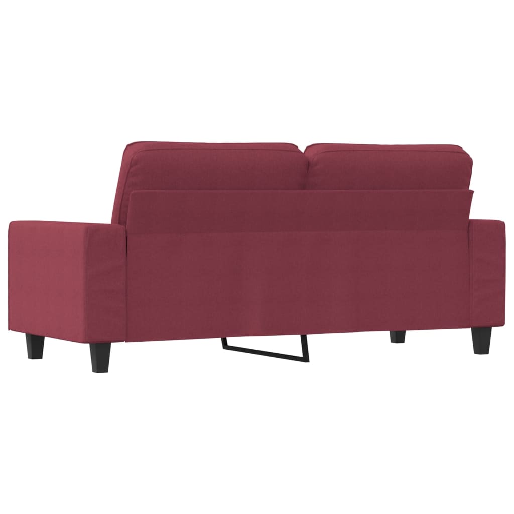 vidaXL Canapea cu 2 locuri, roșu vin, 140 cm, material textil