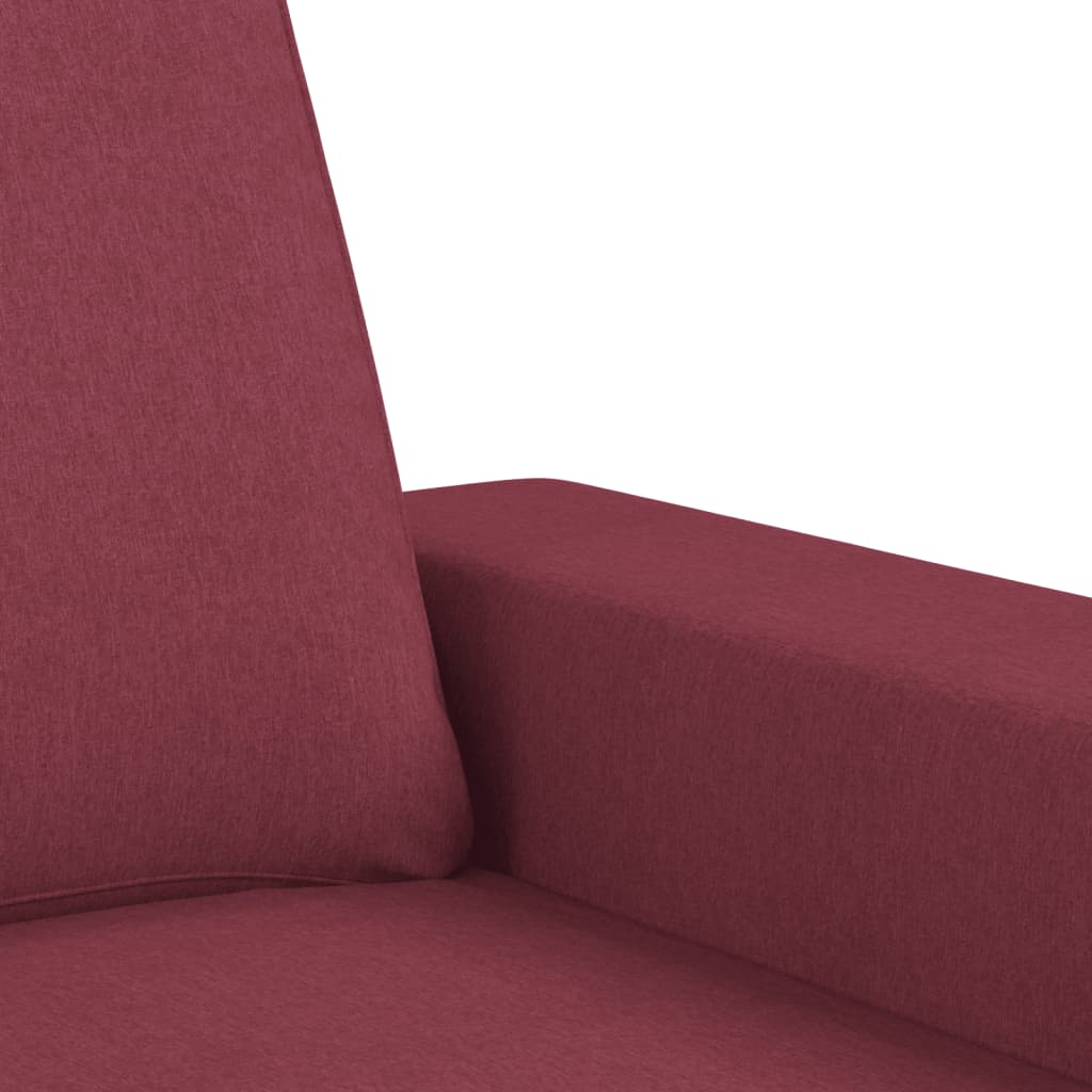 vidaXL Canapea cu 2 locuri, roșu vin, 140 cm, material textil
