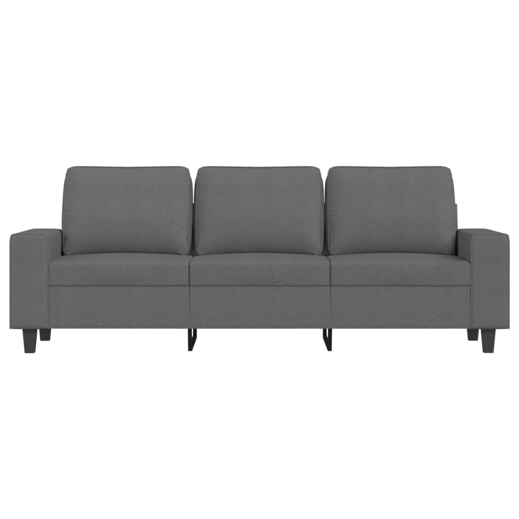 vidaXL Canapea cu 3 locuri, gri închis, 180 cm, material textil vidaXL Canapea cu 3 locuri, gri închis, 180 cm, material textil