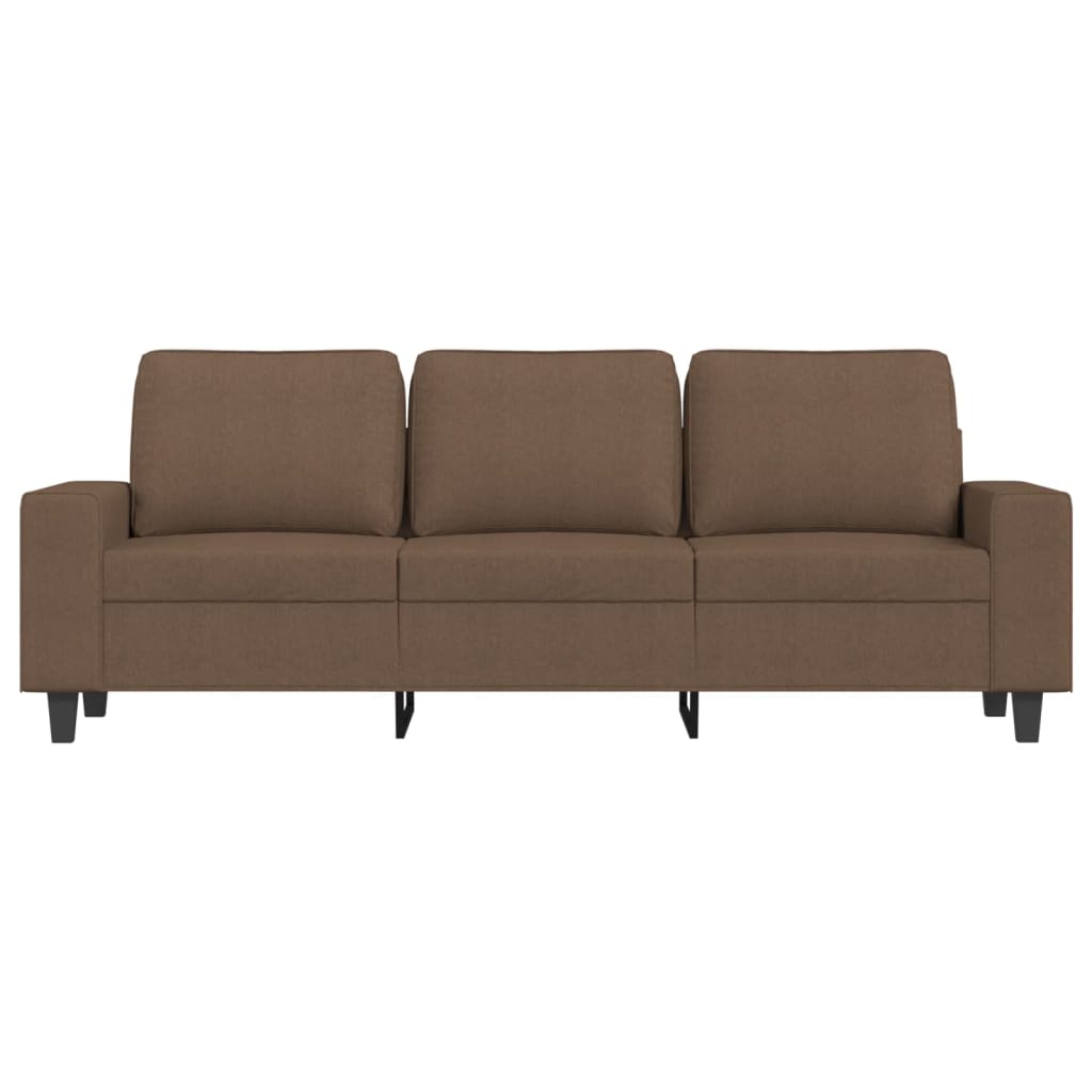 vidaXL Canapea cu 3 locuri, maro, 180 cm, material textil vidaXL Canapea cu 3 locuri, maro, 180 cm, material textil