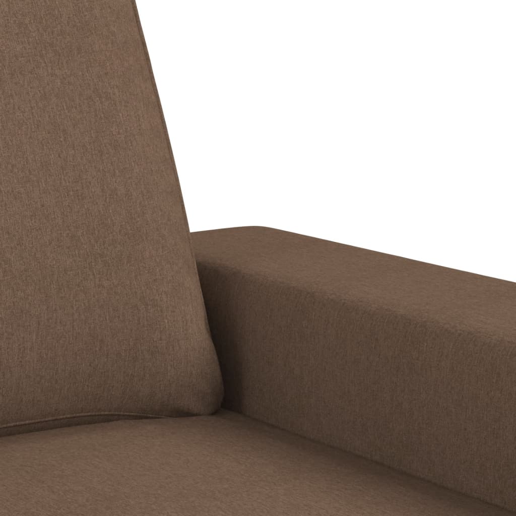 vidaXL Canapea cu 3 locuri, maro, 180 cm, material textil vidaXL Canapea cu 3 locuri, maro, 180 cm, material textil