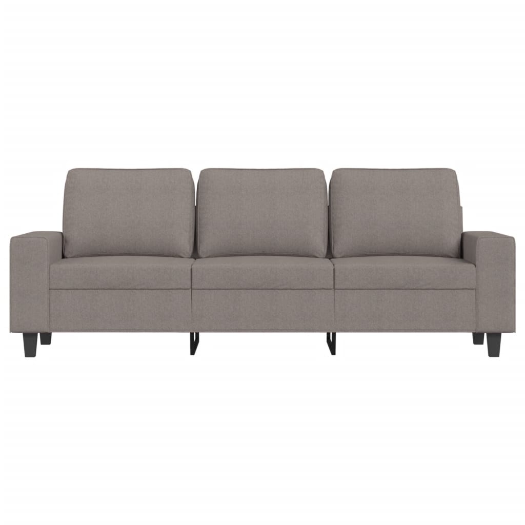 vidaXL Canapea cu 3 locuri, taupe, 180 cm, material textil