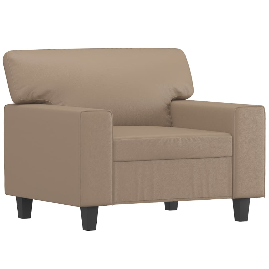 vidaXL Canapea de o persoană, cappuccino, 60 cm, piele ecologică vidaXL Canapea de o persoană, cappuccino, 60 cm, piele ecologică