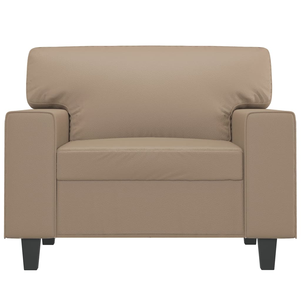 vidaXL Canapea de o persoană, cappuccino, 60 cm, piele ecologică vidaXL Canapea de o persoană, cappuccino, 60 cm, piele ecologică