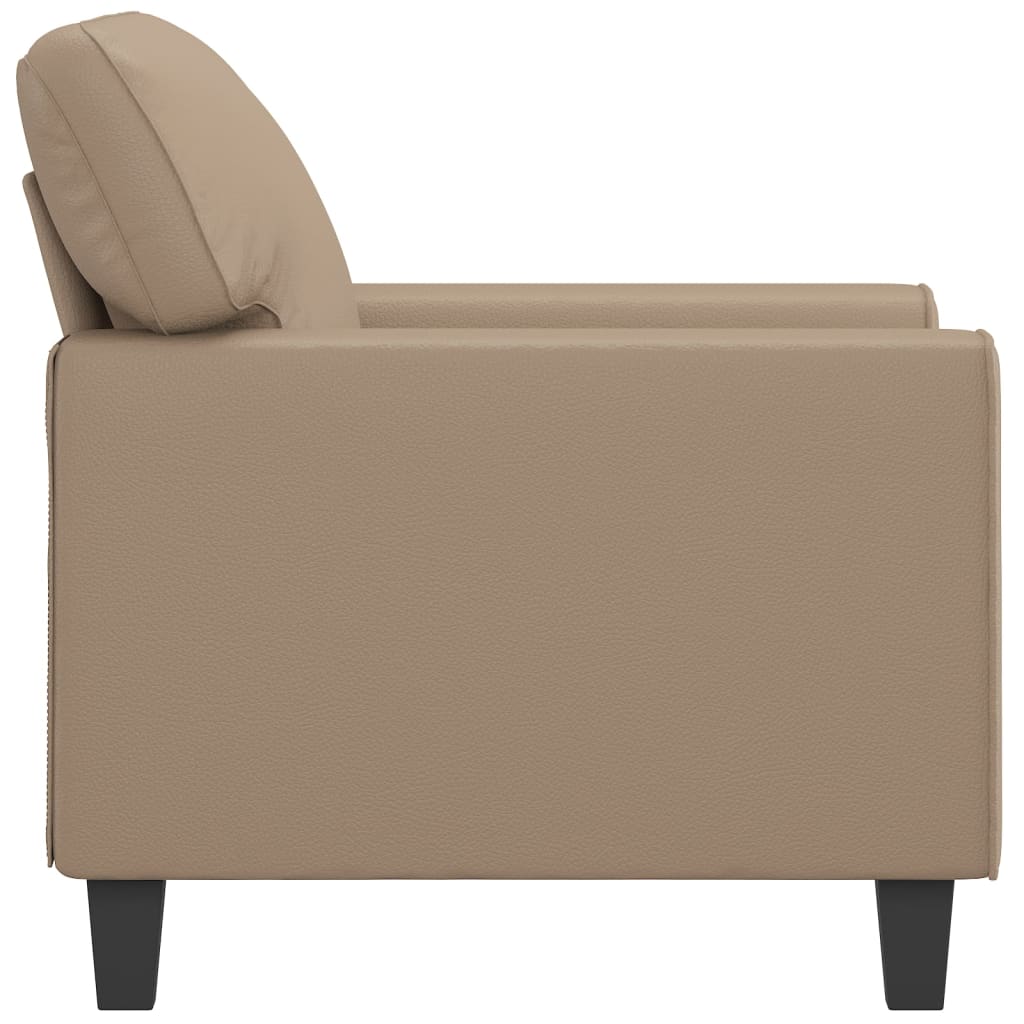 vidaXL Canapea de o persoană, cappuccino, 60 cm, piele ecologică vidaXL Canapea de o persoană, cappuccino, 60 cm, piele ecologică