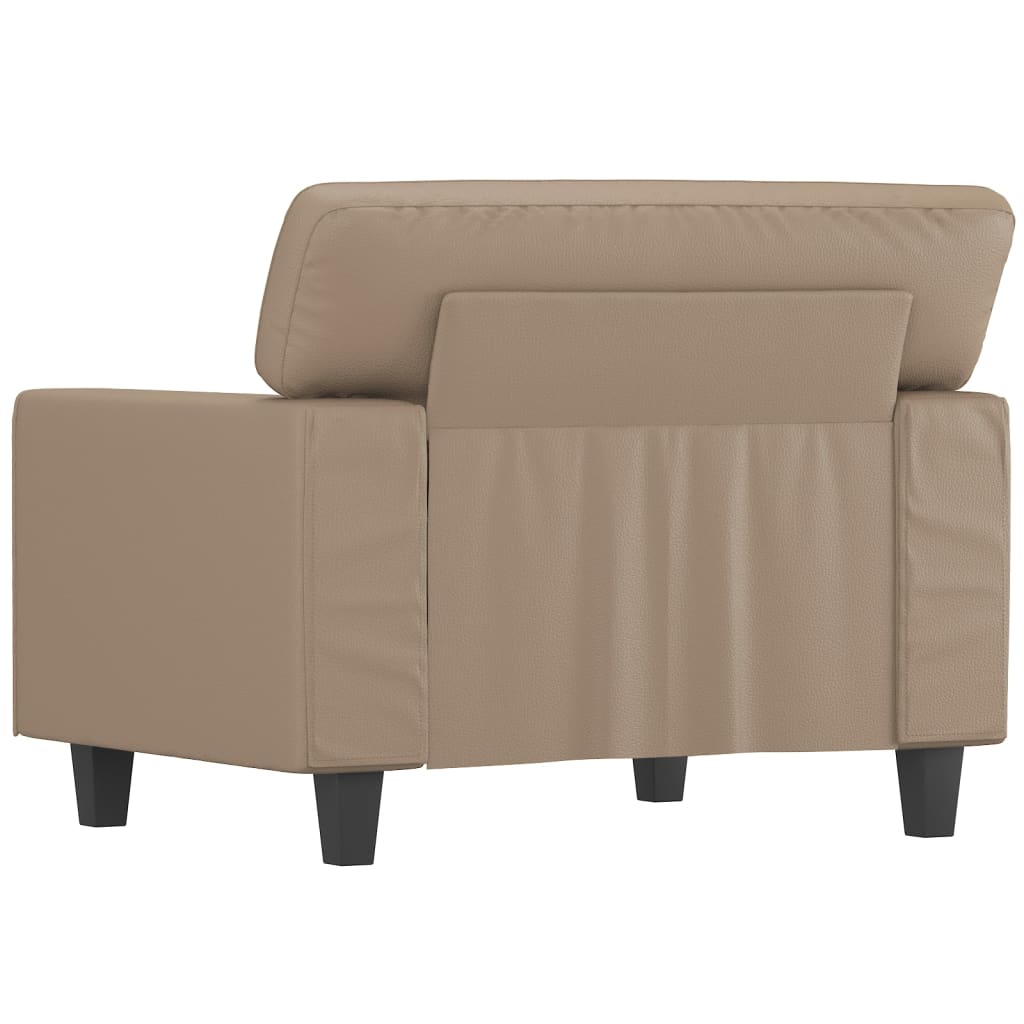 vidaXL Canapea de o persoană, cappuccino, 60 cm, piele ecologică vidaXL Canapea de o persoană, cappuccino, 60 cm, piele ecologică