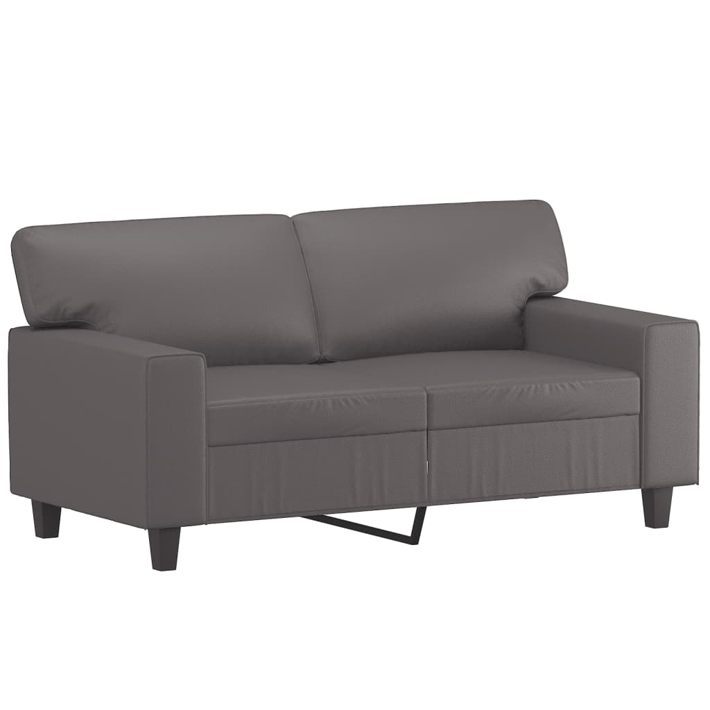 vidaXL Canapea cu 2 locuri, gri, 120 cm, piele ecologică vidaXL Canapea cu 2 locuri, gri, 120 cm, piele ecologică