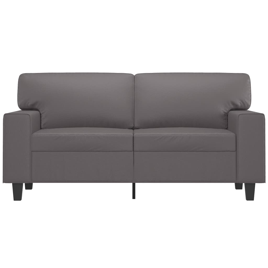vidaXL Canapea cu 2 locuri, gri, 120 cm, piele ecologică vidaXL Canapea cu 2 locuri, gri, 120 cm, piele ecologică