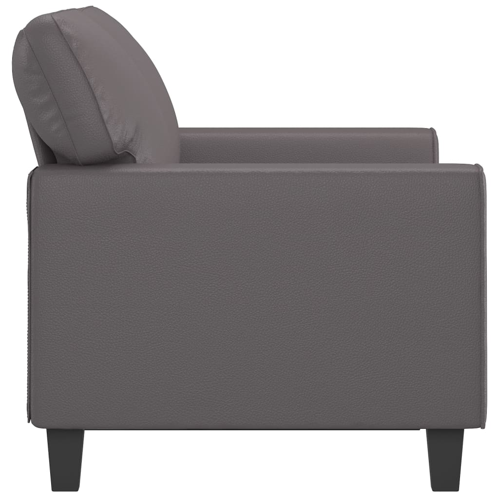 vidaXL Canapea cu 2 locuri, gri, 120 cm, piele ecologică vidaXL Canapea cu 2 locuri, gri, 120 cm, piele ecologică