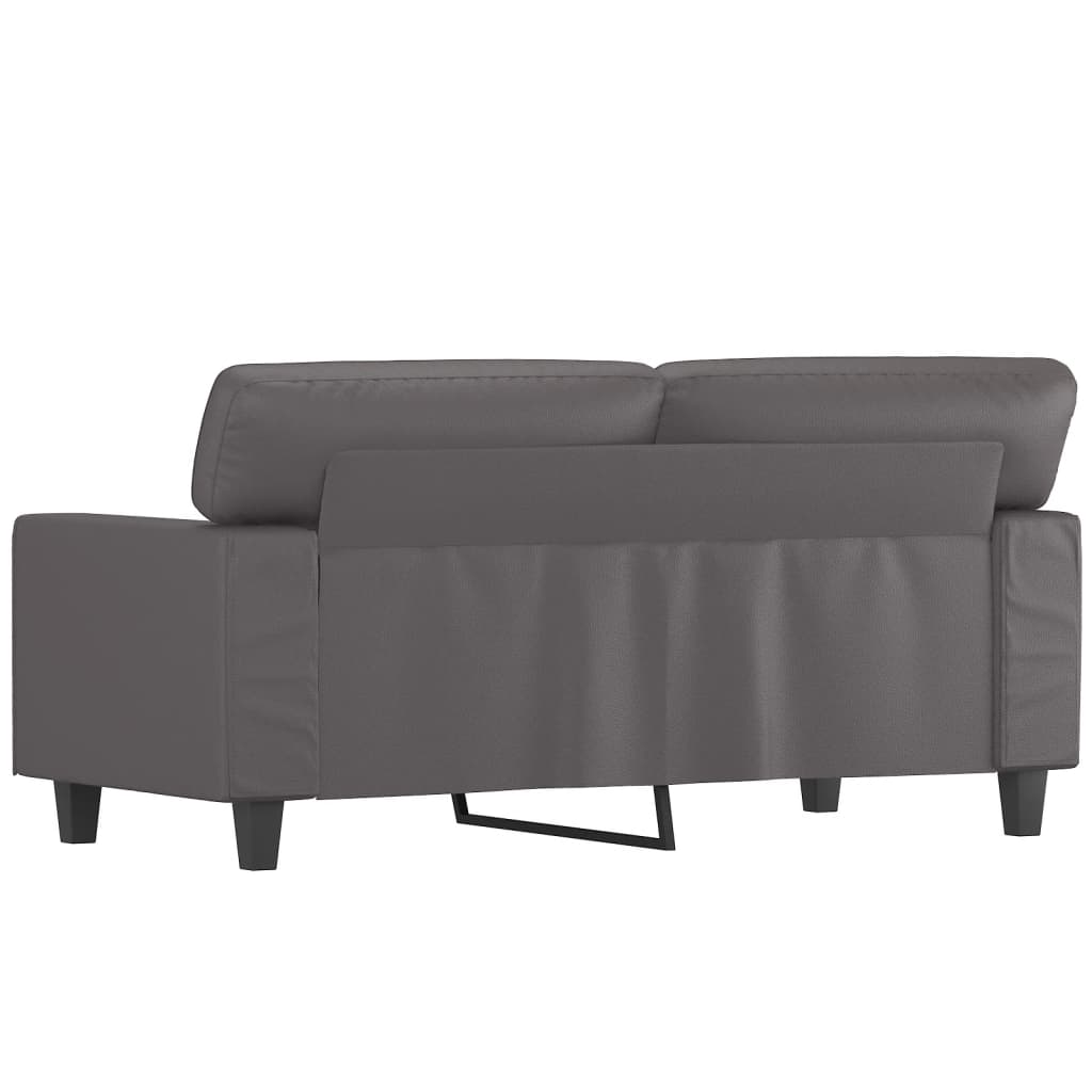 vidaXL Canapea cu 2 locuri, gri, 120 cm, piele ecologică vidaXL Canapea cu 2 locuri, gri, 120 cm, piele ecologică