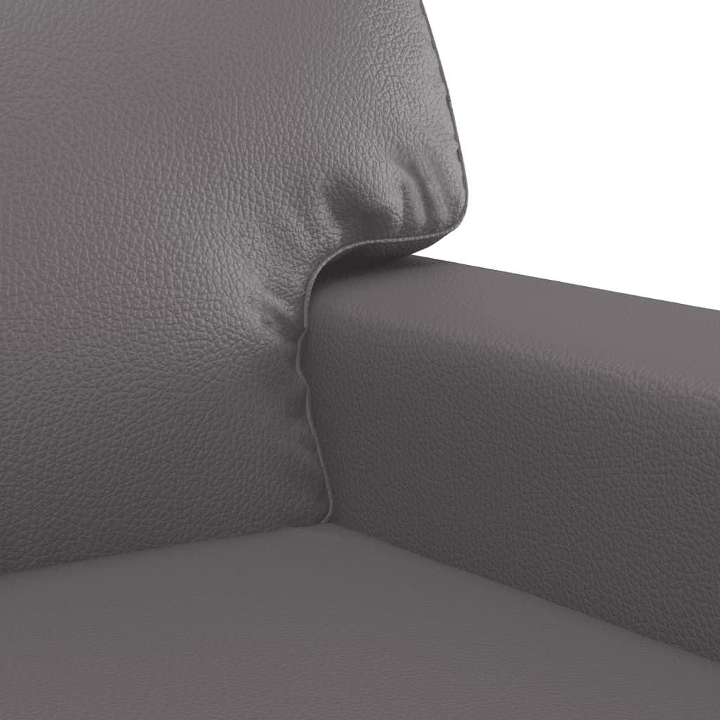 vidaXL Canapea cu 2 locuri, gri, 120 cm, piele ecologică vidaXL Canapea cu 2 locuri, gri, 120 cm, piele ecologică