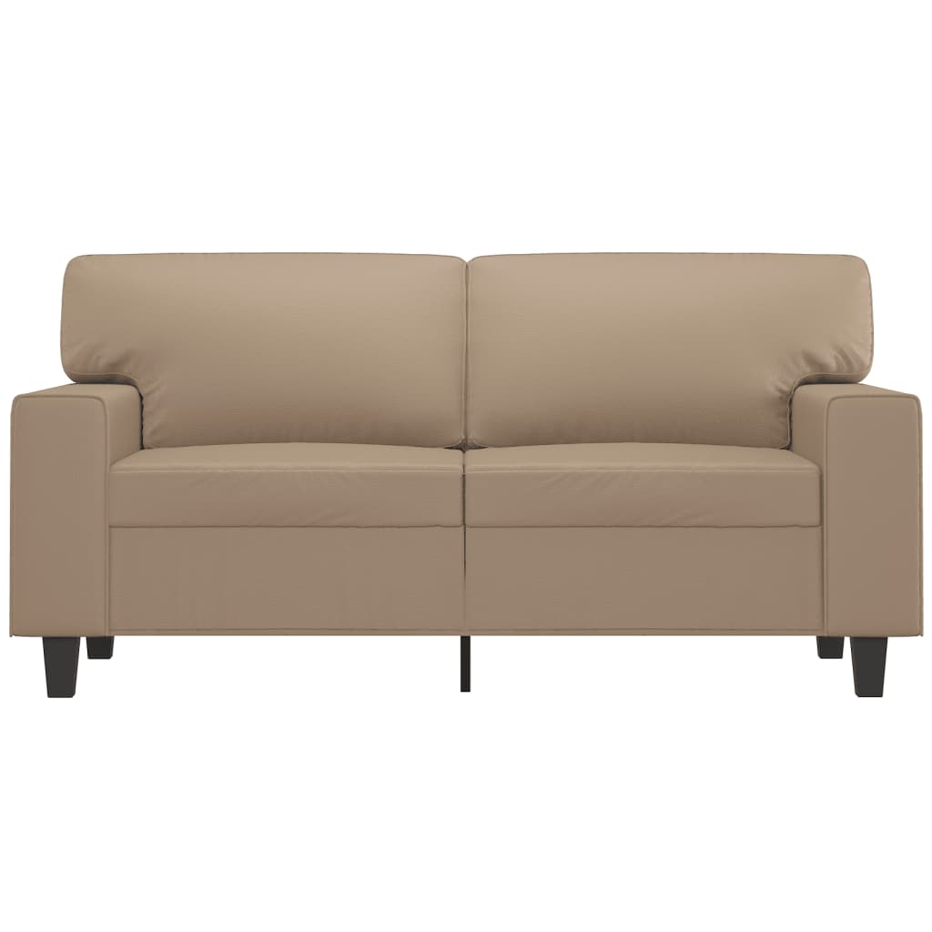 vidaXL Canapea cu 2 locuri, cappuccino, 120 cm, piele ecologică