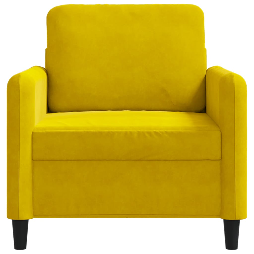 vidaXL Canapea de o persoană, galben, 60 cm, catifea vidaXL Canapea de o persoană, galben, 60 cm, catifea