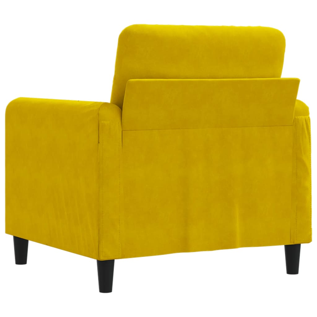 vidaXL Canapea de o persoană, galben, 60 cm, catifea vidaXL Canapea de o persoană, galben, 60 cm, catifea