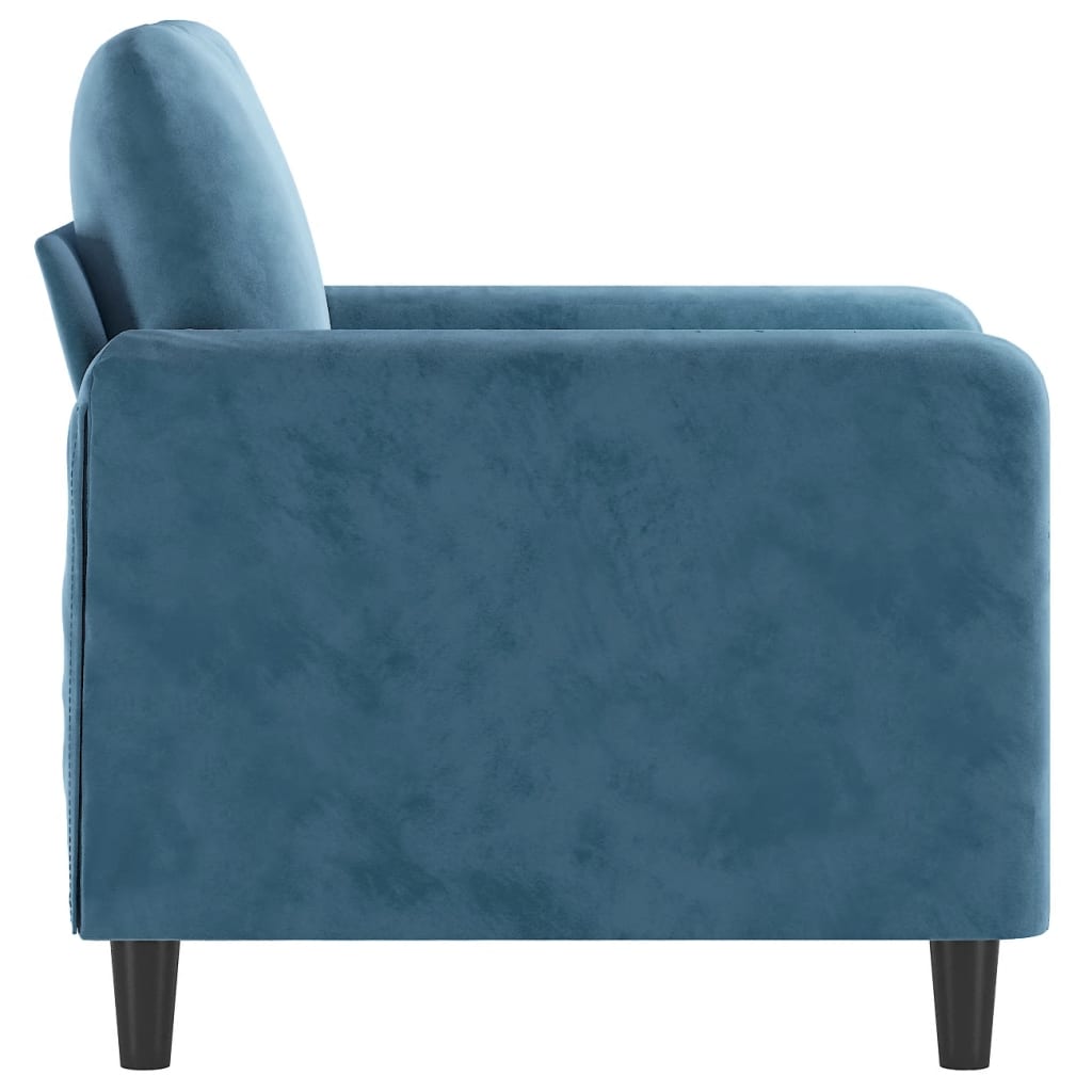 vidaXL Canapea de o persoană, Albastru, 60 cm, catifea vidaXL Canapea de o persoană, Albastru, 60 cm, catifea