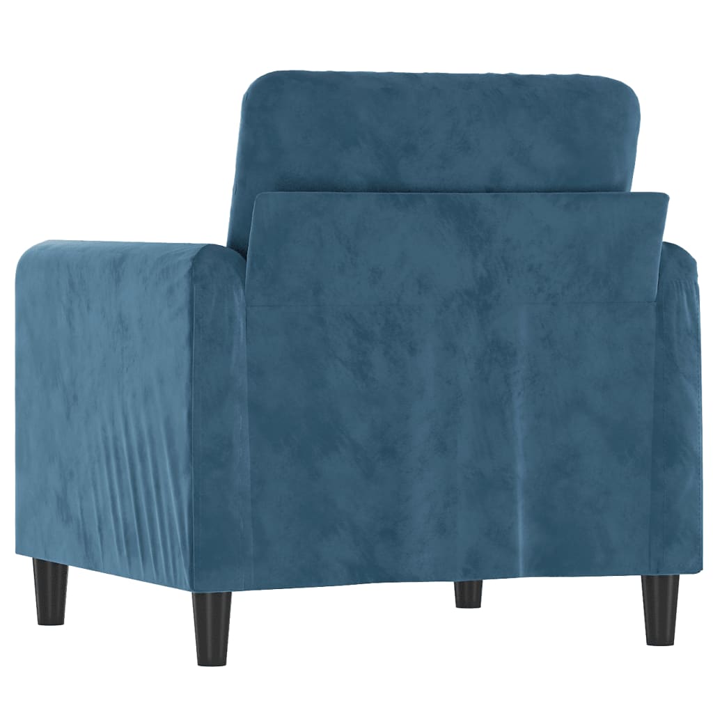 vidaXL Canapea de o persoană, Albastru, 60 cm, catifea vidaXL Canapea de o persoană, Albastru, 60 cm, catifea