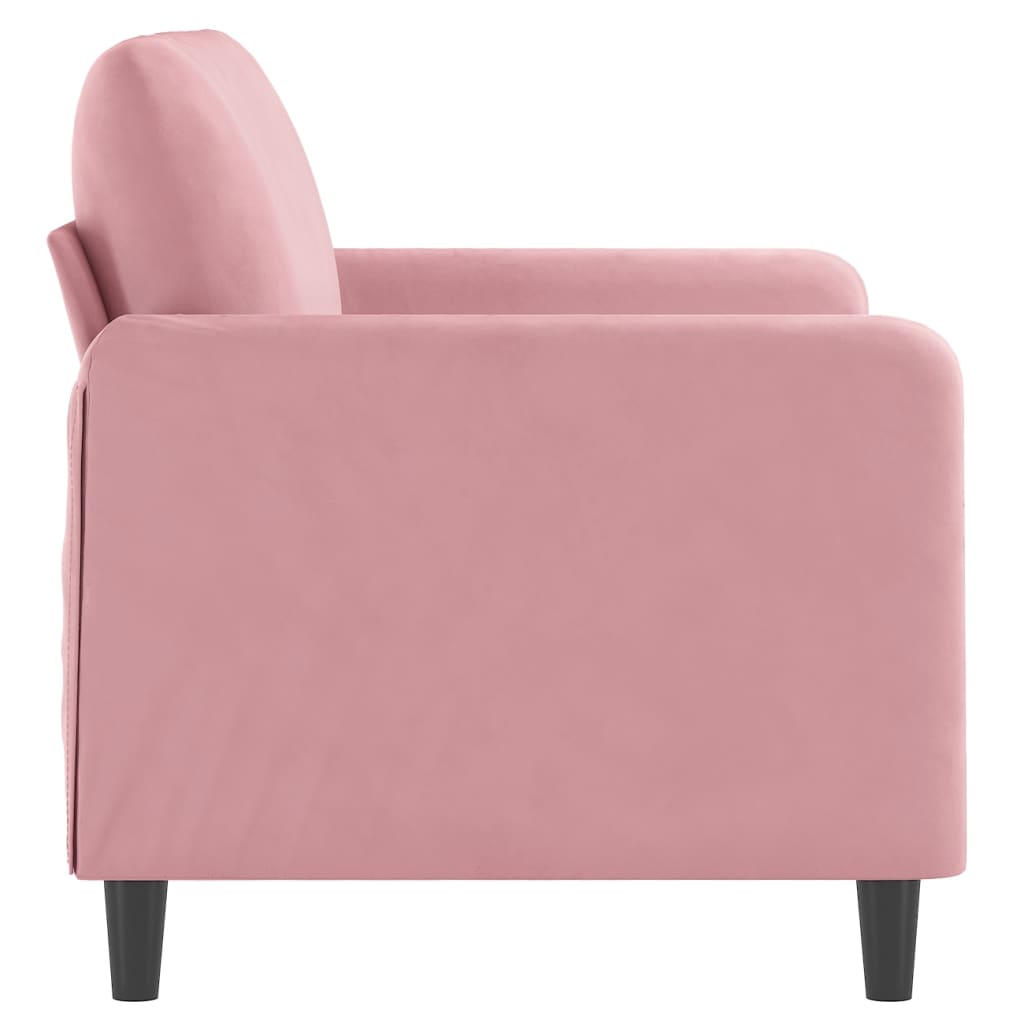 vidaXL Canapea cu 2 locuri, roz, 120 cm, catifea