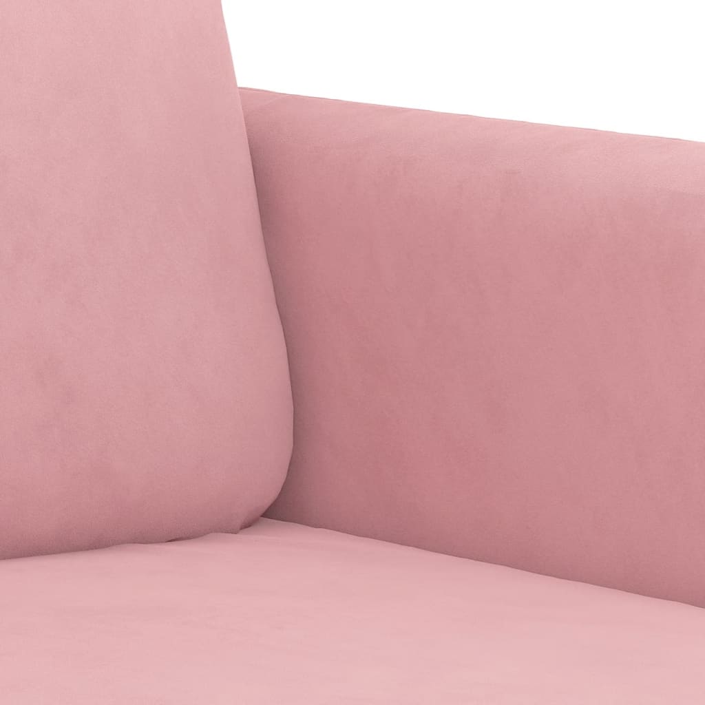 vidaXL Canapea cu 2 locuri, roz, 120 cm, catifea
