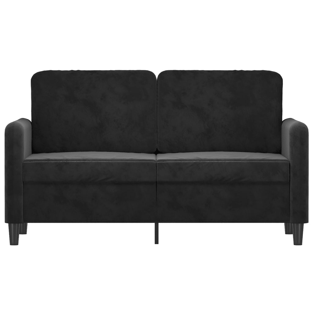 vidaXL Canapea cu 2 locuri, negru, 120 cm, catifea