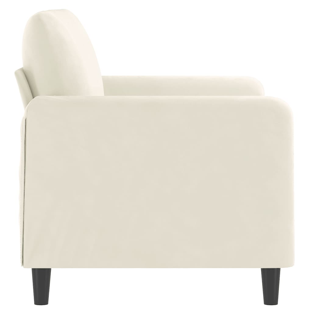 vidaXL Canapea cu 2 locuri, crem, 120 cm, catifea vidaXL Canapea cu 2 locuri, crem, 120 cm, catifea