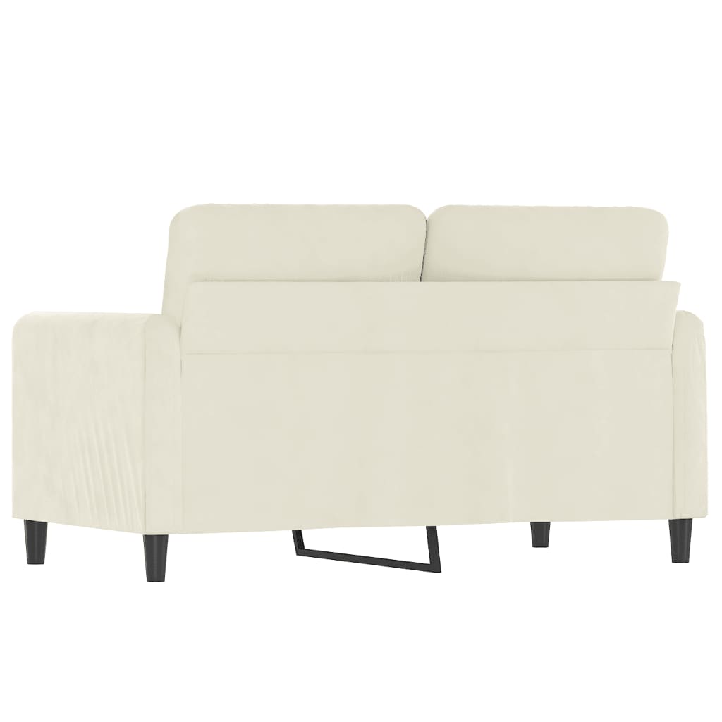 vidaXL Canapea cu 2 locuri, crem, 120 cm, catifea vidaXL Canapea cu 2 locuri, crem, 120 cm, catifea