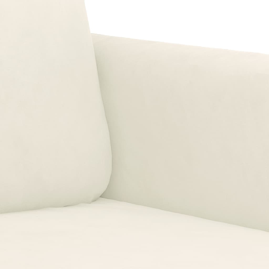 vidaXL Canapea cu 2 locuri, crem, 120 cm, catifea vidaXL Canapea cu 2 locuri, crem, 120 cm, catifea