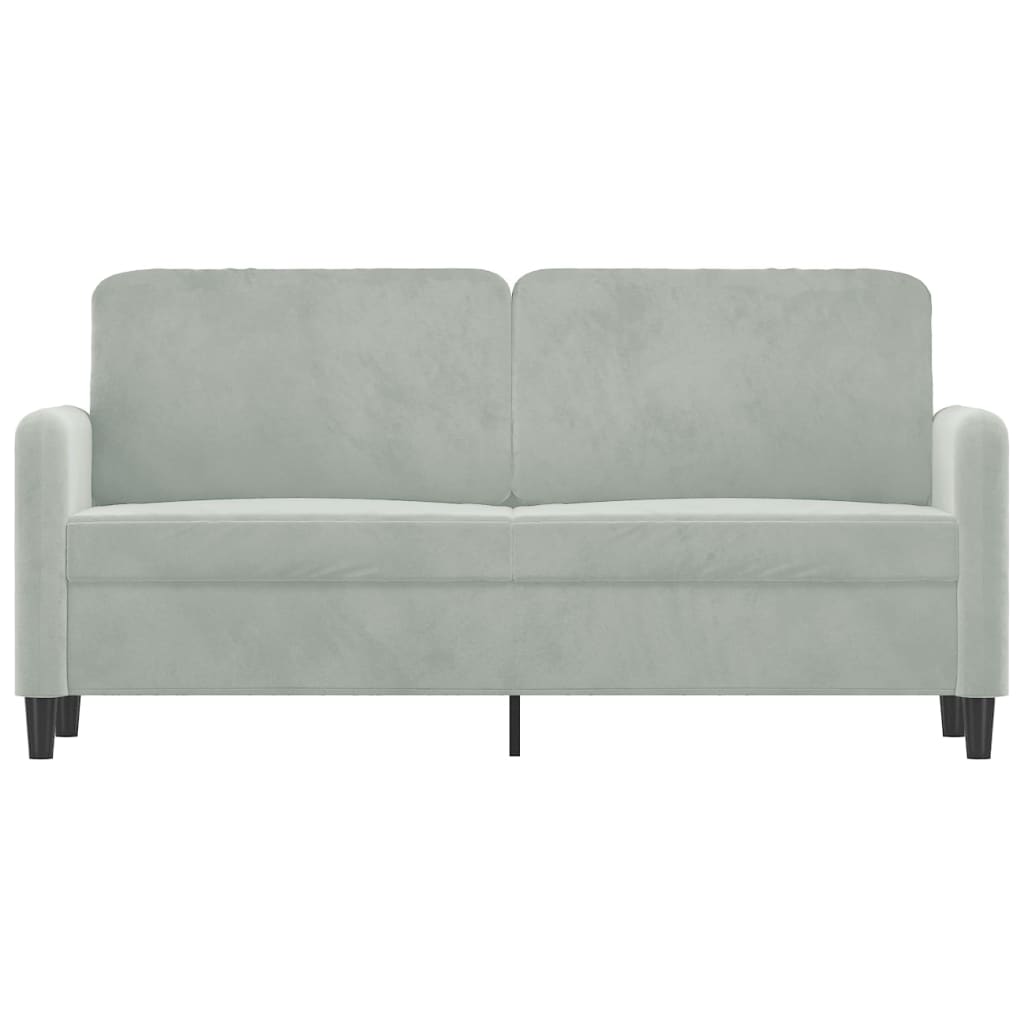 vidaXL Canapea cu 2 locuri, gri deschis, 140 cm, catifea vidaXL Canapea cu 2 locuri, gri deschis, 140 cm, catifea