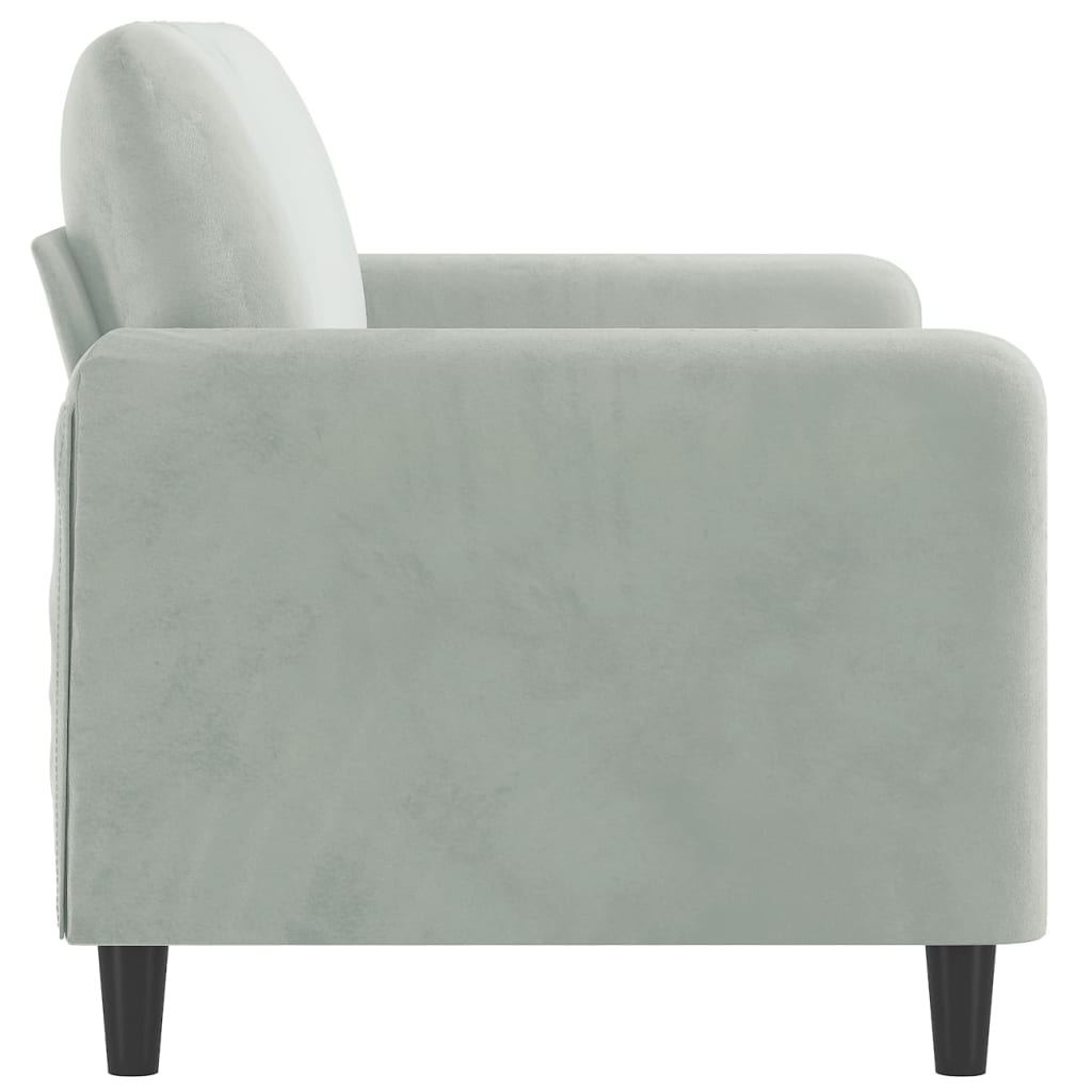 vidaXL Canapea cu 2 locuri, gri deschis, 140 cm, catifea vidaXL Canapea cu 2 locuri, gri deschis, 140 cm, catifea