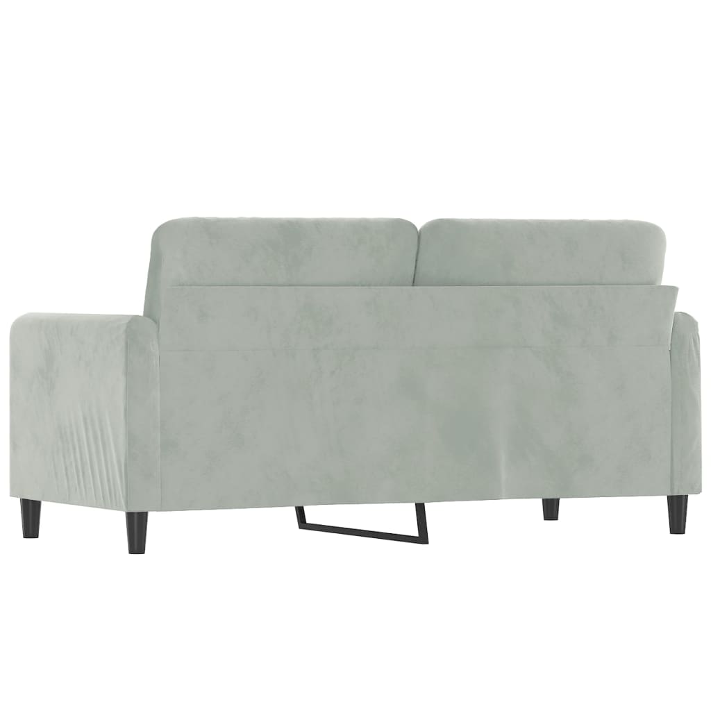 vidaXL Canapea cu 2 locuri, gri deschis, 140 cm, catifea vidaXL Canapea cu 2 locuri, gri deschis, 140 cm, catifea
