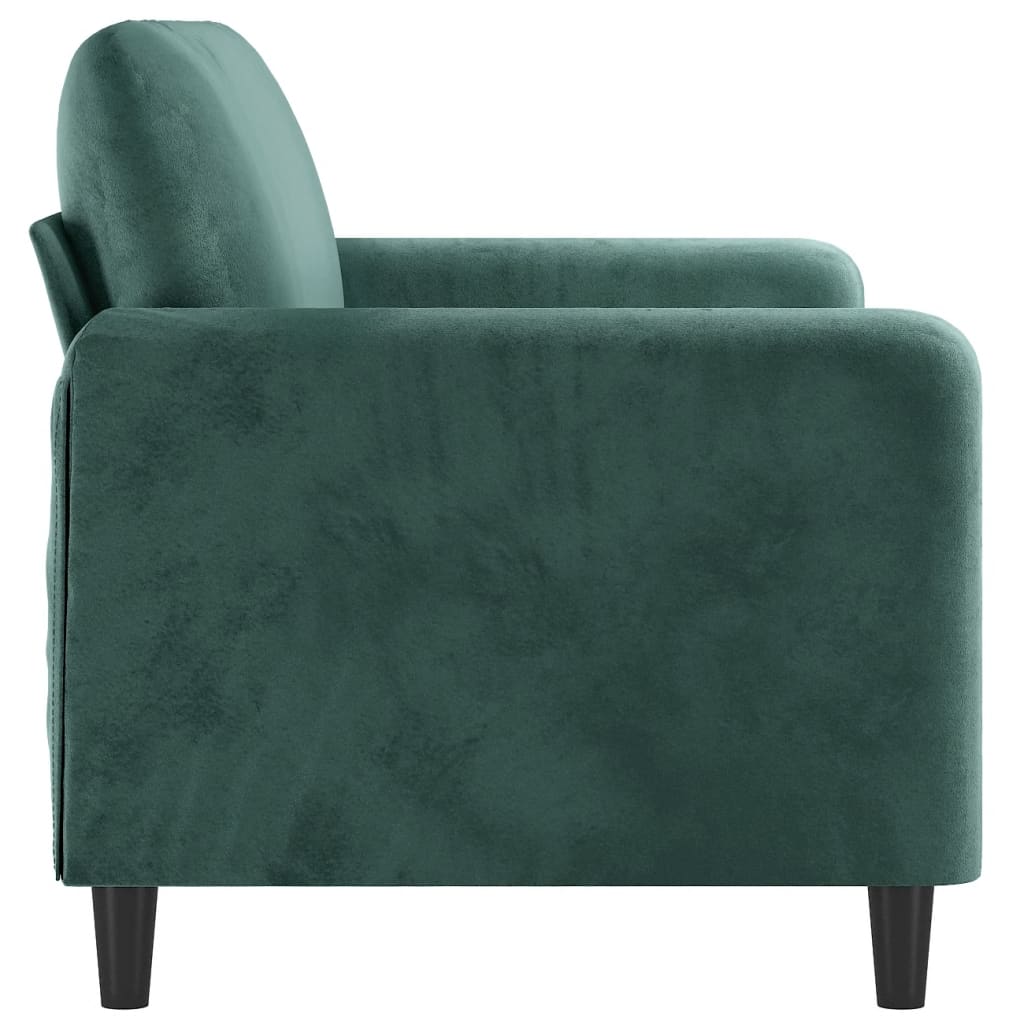 vidaXL Canapea cu 2 locuri, verde închis, 140 cm, catifea